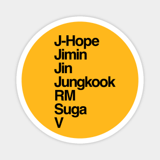 BTS_names Magnet